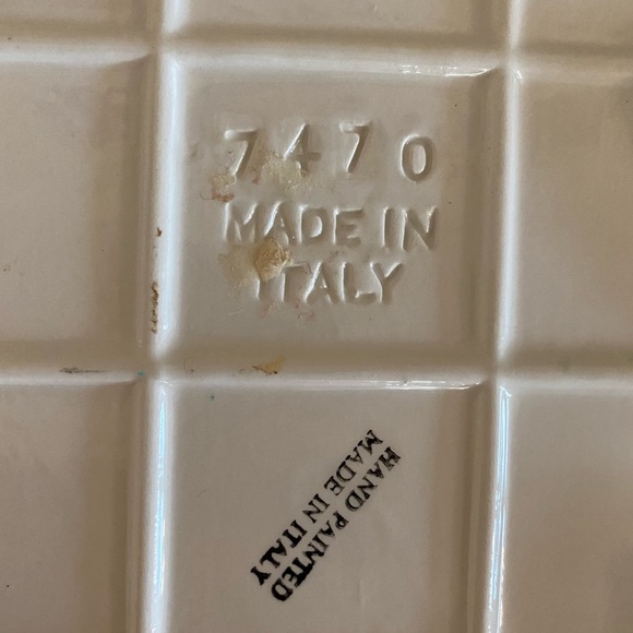 Vintage Italian Majalico Celery Trivet Decorative Plaque by Ceramiche Leonardo - Picture 7 of 12